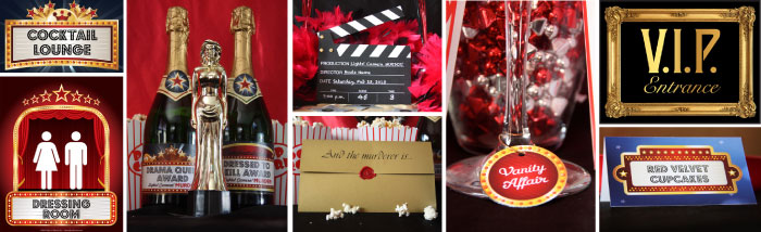 Night of Mystery | Lights, Camera, MURDER Once you order, in your mystery packet you will receive directions and/or printables to make unique and original decorations specific to your party!