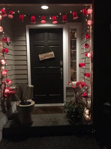 Night of Mystery | Trailer Parking it for Party of the Month! January 2018 a door with decorations and a toilet