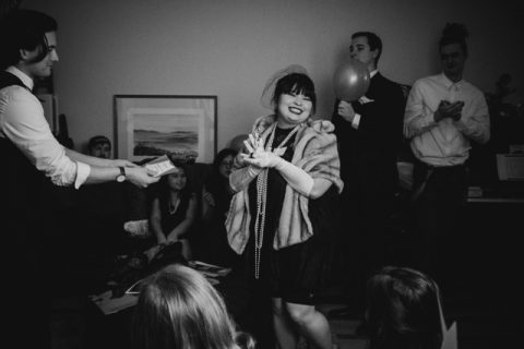 Night of Mystery | POM 4/18: Lights! Camera! MURDER!!! Old Hollywood Style a group of people in a room