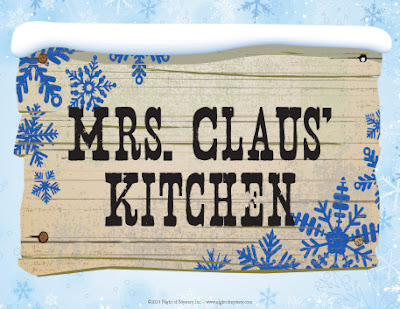 Night of Mystery | Ho Ho Homicide Extras! a white and blue sign with black text on it