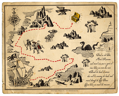 Night of Mystery | Murder Among The Mateys Pirate Party Extra Decorations!!! a map with symbols and text