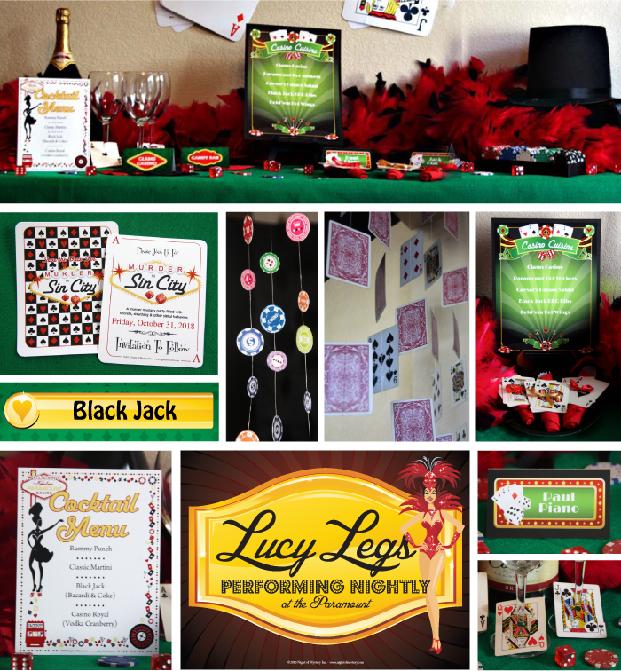 Night of Mystery | Murder in Sin City Once you order, in your mystery packet you will receive directions and/or printables to make unique and original decorations specific to your party!