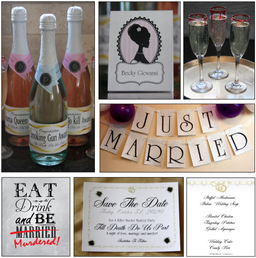 Night of Mystery | Till Death Do Us Part Once you order, in your mystery packet you will receive directions and/or printables to make unique and original decorations specific to your party!